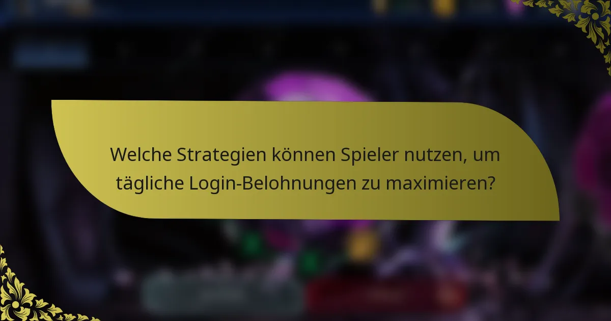 Welche Strategien können Spieler nutzen, um tägliche Login-Belohnungen zu maximieren?