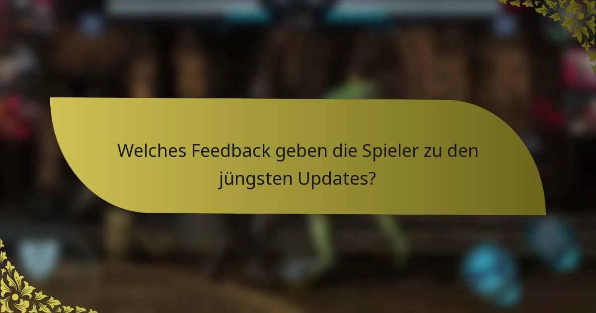 Welches Feedback geben die Spieler zu den jüngsten Updates?